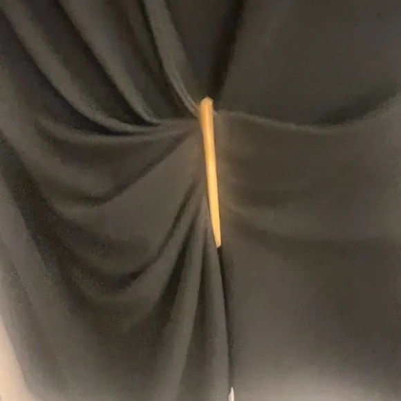 Donna Karen Black Drape Blouse - Picture 2 of 3